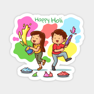 Happy Holi Latest Design Magnet