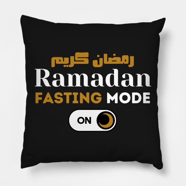 Funny Fasting Mode Is On Happy Ramadan 2022 Pillow by WassilArt