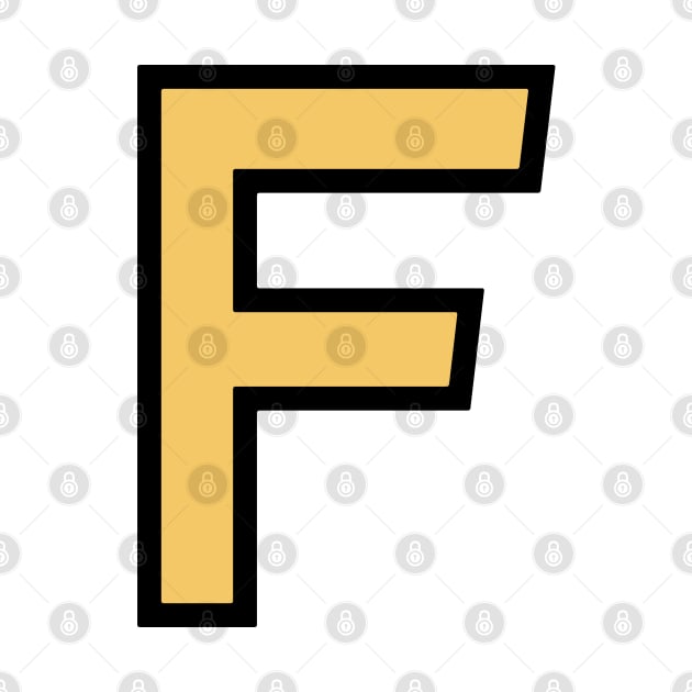 Funky Yellow Letter F by Thespot