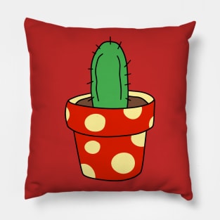 Cactus in Spotted Pot Pillow