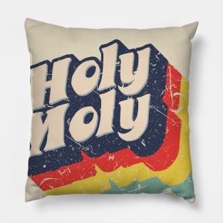 Holy Moly Seventies funky text Pillow