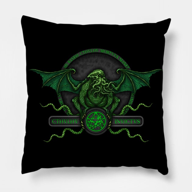 Cthulhu Invictus - Azhmodai 2020 Pillow by azhmodai