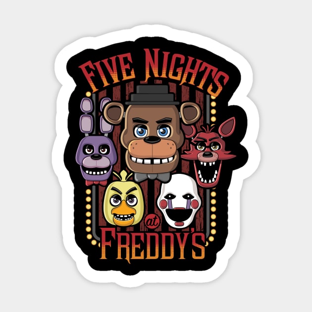 Bottle Stickers Five Nights Freddy