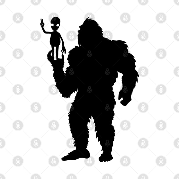 Bigfoot Alien Silhouette by Tesszero