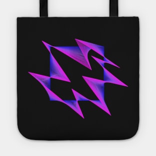 Abstract Geometric Shape Square Neon Color Tote