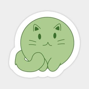 Green melon cat Magnet