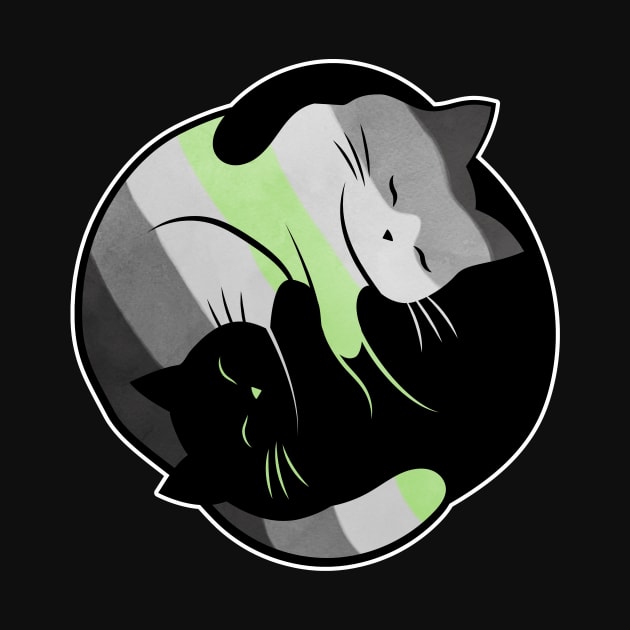 Agender Yin Yang Cat by Psitta