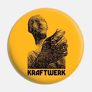 Kraftwerk Retro 80s Styled Tribute Fanart Design Pin