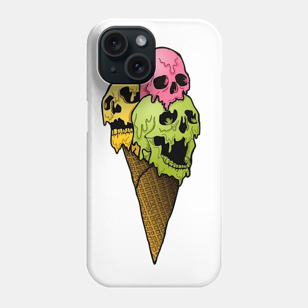 Skull Ice Creams Cones Phone Case by Mako Design 