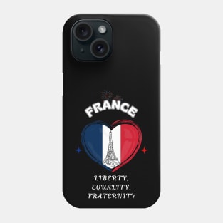 French Pride, Liberty equality fraternity Phone Case