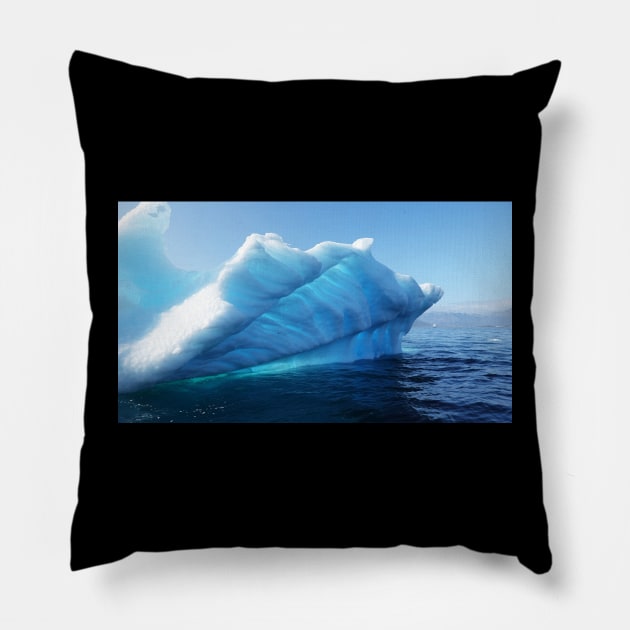 iceberg frozen sea nature Pillow by Designdaily