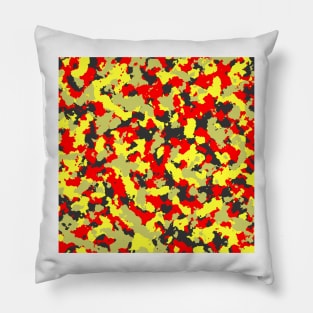 Camouflage Red Yellow Pillow