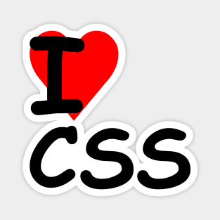 I Love CSS ♥ (Black Text) Magnet