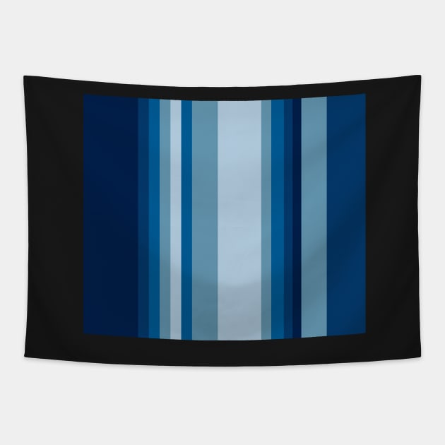 Bracing Blue Stripes Tapestry by TheArtism
