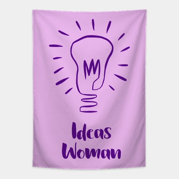 Ideas Woman - Purple Tapestry by sallycummingsdesigns