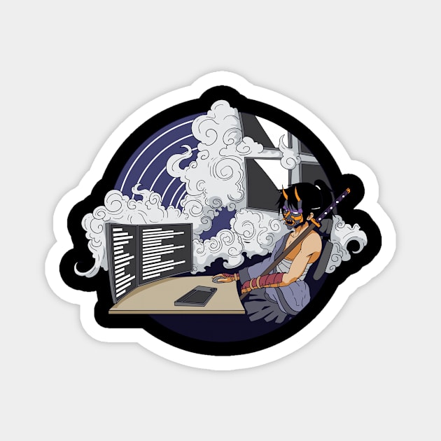 Programmer Samurai Magnet by CreativeGiftShop