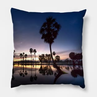 Sunset Palm trees Pillow