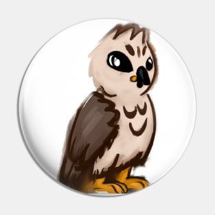 Cute Hawk Drawing Pin