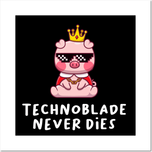 Technoblade Never Dies RIP Poster Wall Art - Jolly Family Gifts