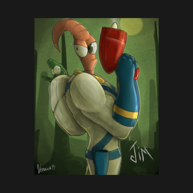 Disover earthworm jim and snot - Earthworm Jim - T-Shirt