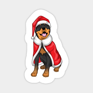 Rottweiler Christmas Santa hat Magnet