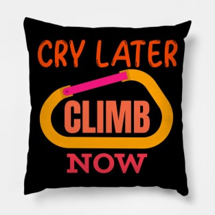 Cry Later Climb Now Pillow