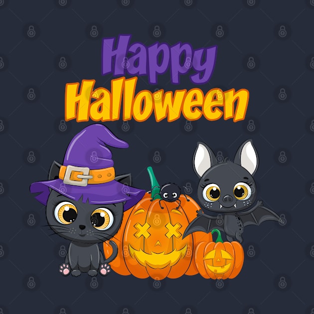 Happy Halloween Black Cat by StargazerDesigns