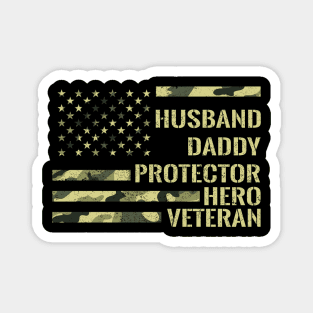 Husband Daddy Protector Hero Veteran Magnet