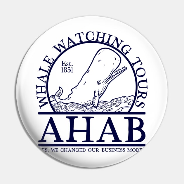 Ahab Whale Watch (Lineal) Pin by nickbeta