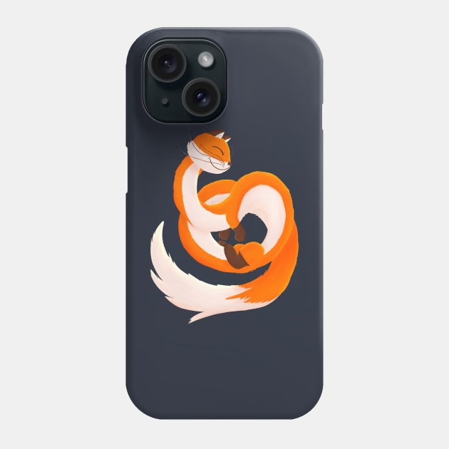 Magical Fox Forest Spirit Phone Case by LenasScribbles