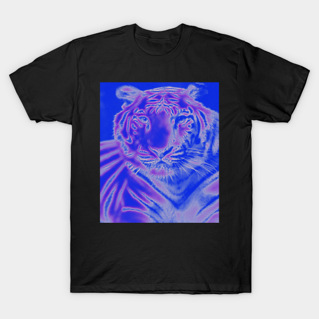 White Tiger from India - Purple colour - White Tiger - T-Shirt