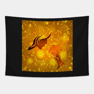 Golden In Love Tapestry