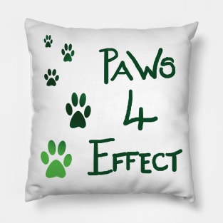 Paws 4 Effect green gradient Pillow