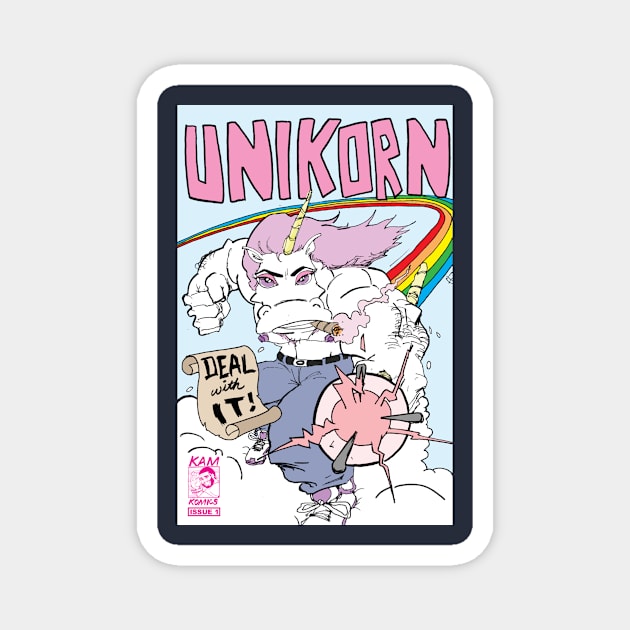 Kam Komcis: Unikorn #1 cover Magnet by Kam Komics 