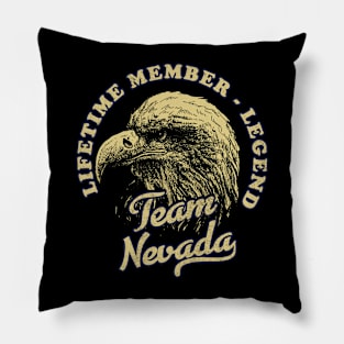 Nevada Name - Lifetime Member Legend - Eagle Pillow