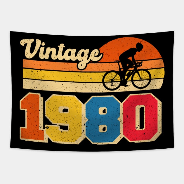 40th Cycling Birthday Gift Custom Vintage 1984 Birthday Gift For Men 40th Birthday Tee For Dad copy Tapestry by jadolomadolo