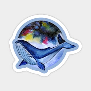 Watercolor whale Magnet