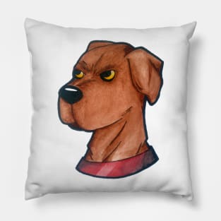 Brown Watercolor Puppy Pillow