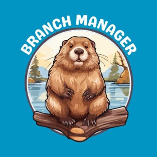 Funny Beaver Branch Manager T-Shirt