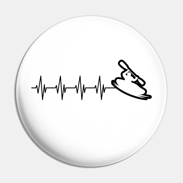 Kayak Heartbeat Pin by KC Happy Shop