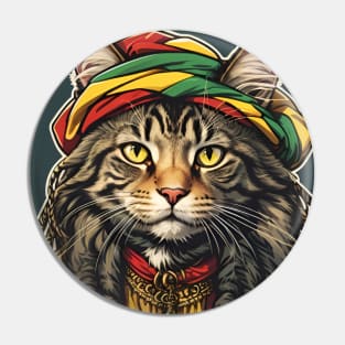 Rastafarian Cat Pin