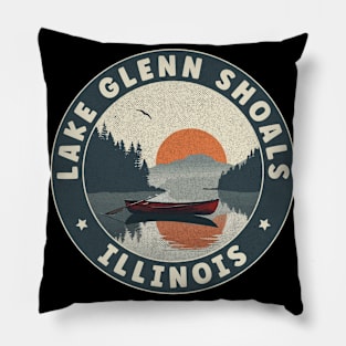 Lake Glenn Shoals Illinois Sunset Pillow