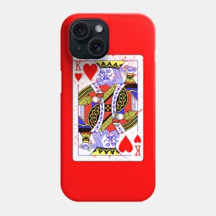 Leo King of Hearts (Grunged) Phone Case