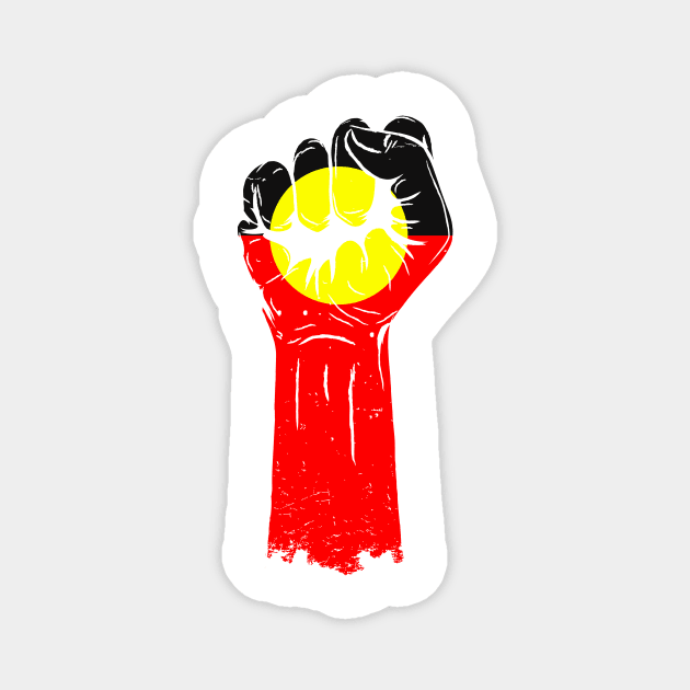 Aboriginal Fist Magnet by diardo