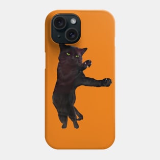 Dancing black cat Phone Case