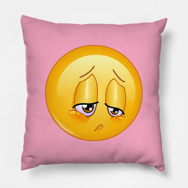 Sad new arrivals emoji pillow