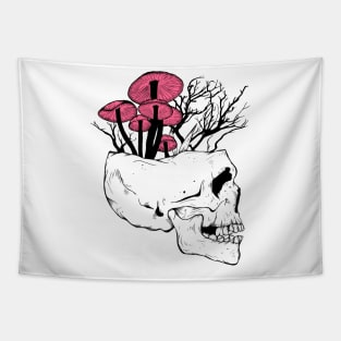 Fungi Skull Tapestry