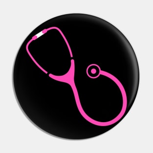 Hot pink stethoscope Pin