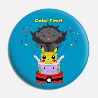 Chibi Dragon Birthday Cake Pin