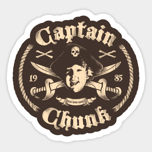 Captain Chunk The Goonies Sticker Teepublic Captain Chunk The Goonies Sticker Teepublic